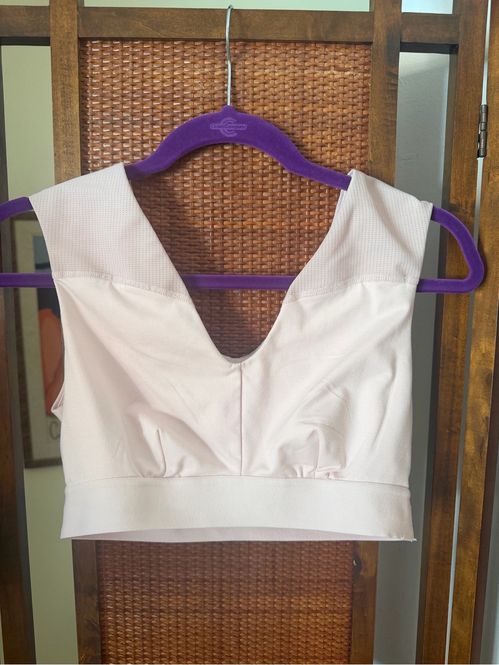 Tommie Copper Light Pink V-Neck Sports Bralette